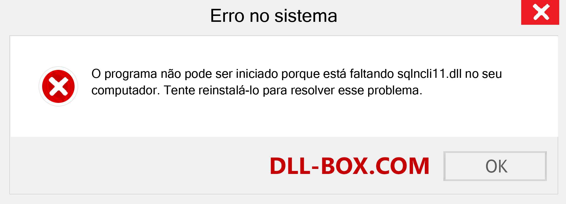 Arquivo sqlncli11.dll ausente ?. Download para Windows 7, 8, 10 - Correção de erro ausente sqlncli11 dll no Windows, fotos, imagens